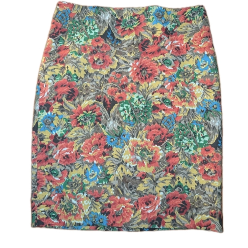 NWT Talbots Floral A Line Pencil Skirt Size 12